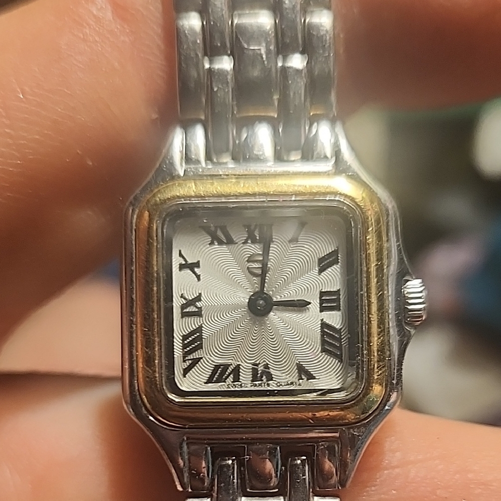 Watch By Disign Silver and Gold Women's Watch18k Bezel